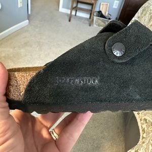Black Birkenstock Boston, soft footbed